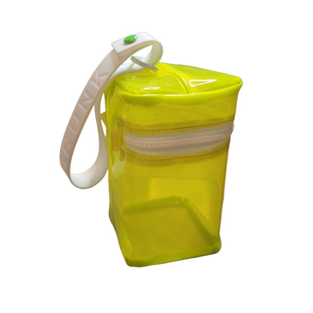 Drunk Elephant The Littles Travel Size Bag w/ Handle Florescent Clear Yellow